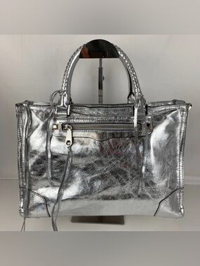 Rebecca Minkoff Regan Silver Satchel RARE